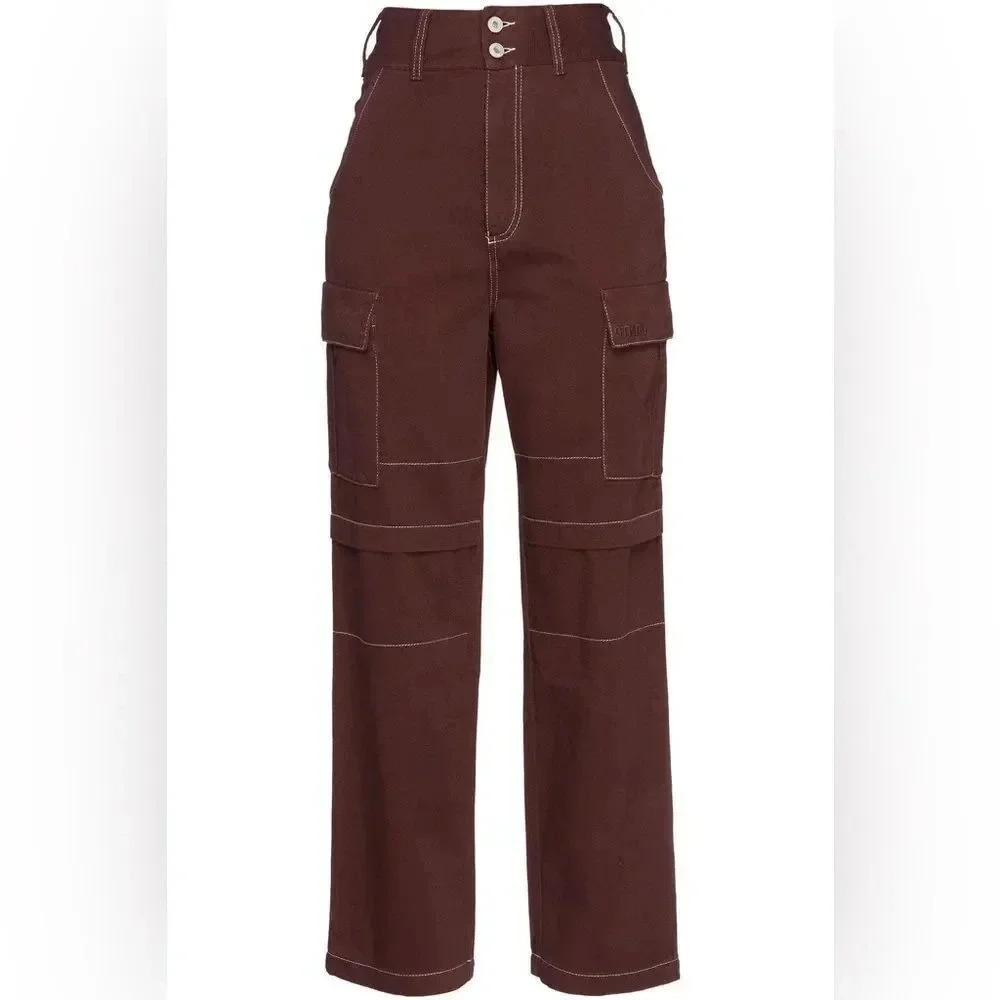 HERON PRESTON Top-stitched cotton-twill straight-leg pants 26 - Picture 4 of 17